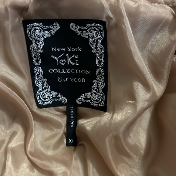 Gold Short Puffer Hoodie Coat by New York Yoki Collection Size XL - Picture 8 of 8